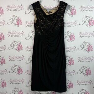 Laura dress sequins sparkly Lacie draping style Chic Black Lace Midi Dress